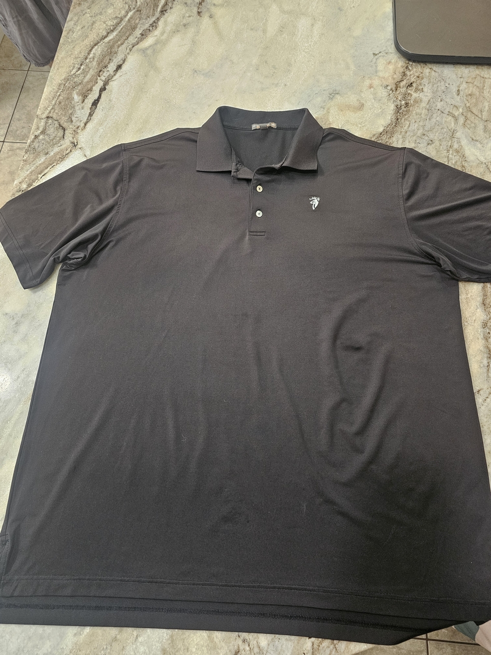 Peter Millar Summer Comfort Polo Shirt Men’s XXL Black Performance Golf